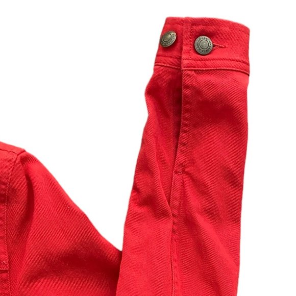 Ralph Lauren Lauren Jeans Co. Red Denim Trucker Jean Jacket Nautical Preppy Sz S - Picture 6 of 11
